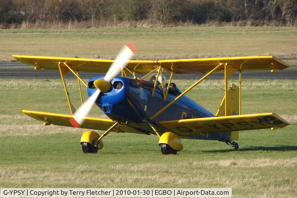 G-YPSY, 1988 Andreasson BA-4B C/N PFA 038-10352, Part of a busy aviation scene at Wolverhampton (Halfpenny Green) Airport on a crisp winters day