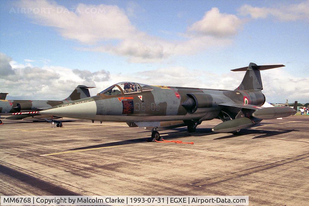 MM6768, Aeritalia F-104S Starfighter C/N 1068, Aeritalia F-104S Starfighter at RAF Leeming's Air Fair in 1993.