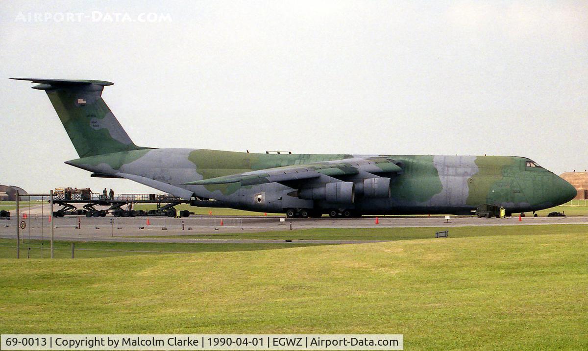 69-0013, 1969 Lockheed C-5A Galaxy C/N 500-0044, Lockheed C-5A Galaxy at RAF Alconbury in 1990.