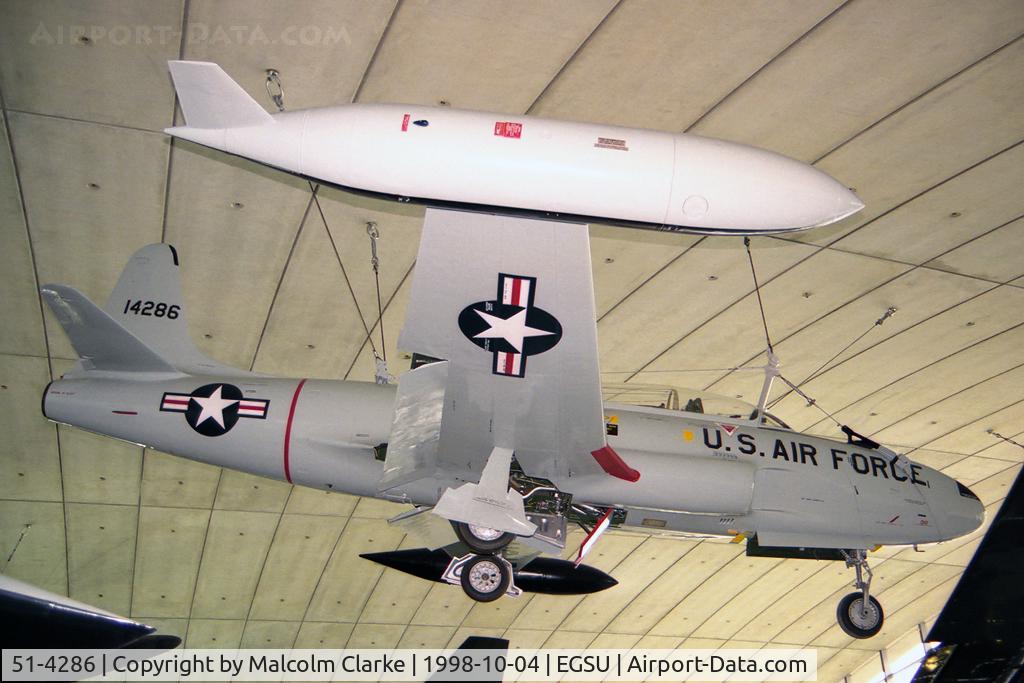 51-4286, 1951 Lockheed T-33A Shooting Star C/N 580-5581, Lockheed T-33A in the American Air Museum at the Imperial War Museum, Duxford in 1998.