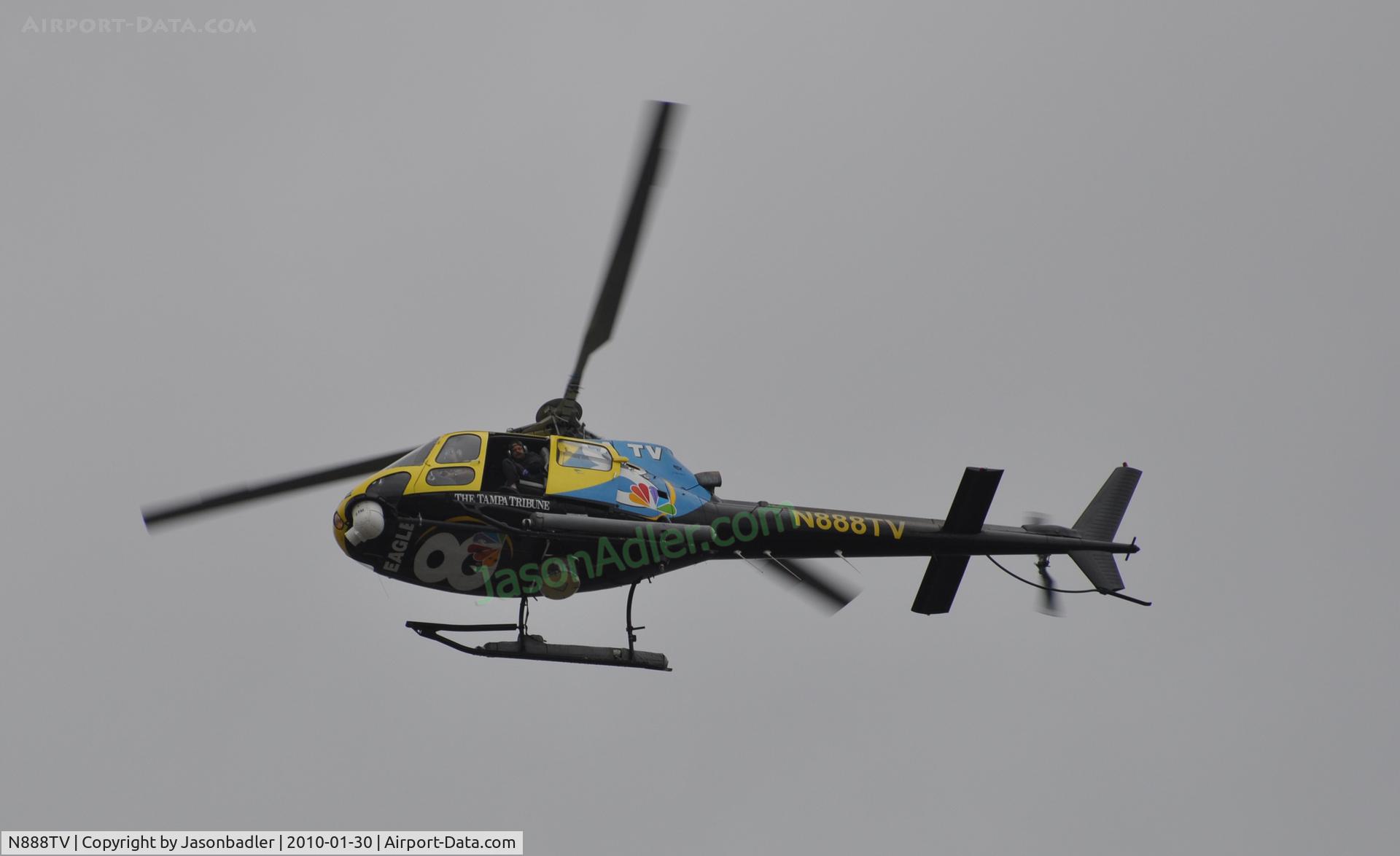 N888TV, 1978 Aerospatiale AS-350B Ecureuil C/N 2007, This photo was taken during Gasparilla 2010 in Tampa Florida.