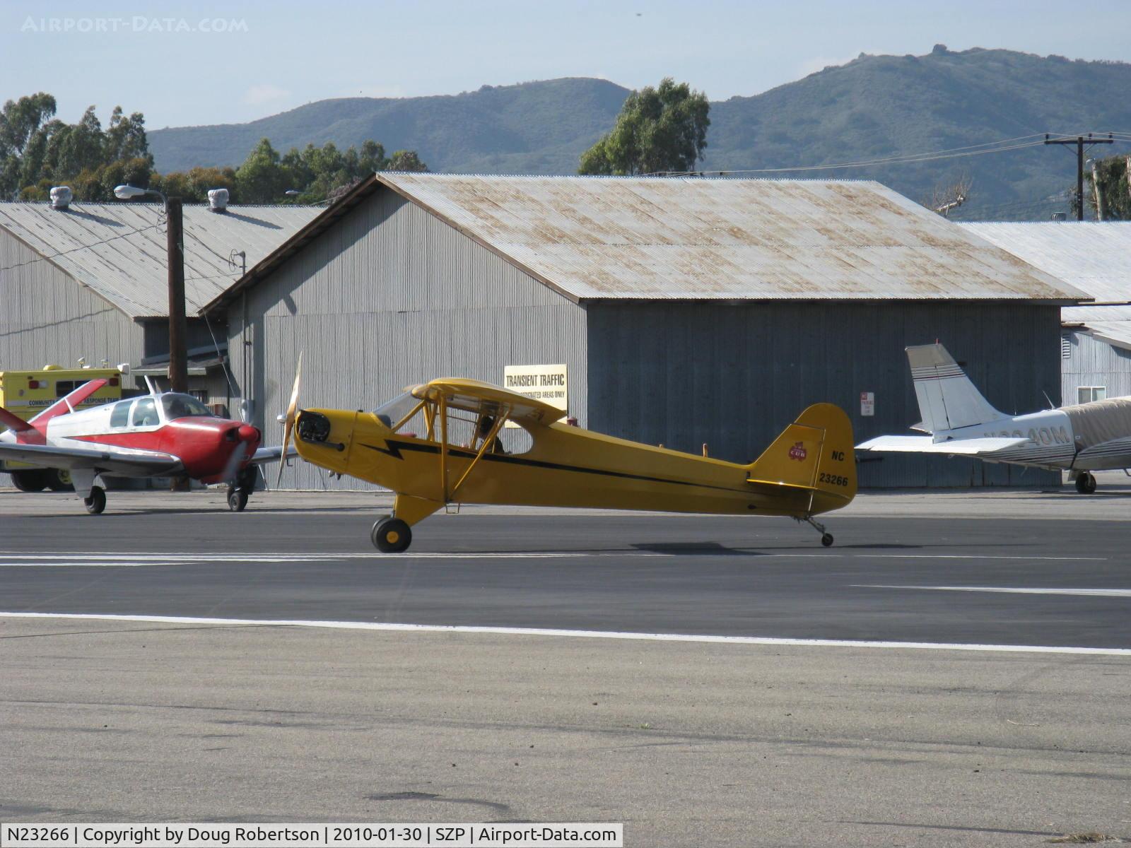N23266, 1939 Piper J3C-65 Cub Cub C/N 3113, 1939 Piper J3C-65 CUB, Continental A&C65 65 Hp, taking the active