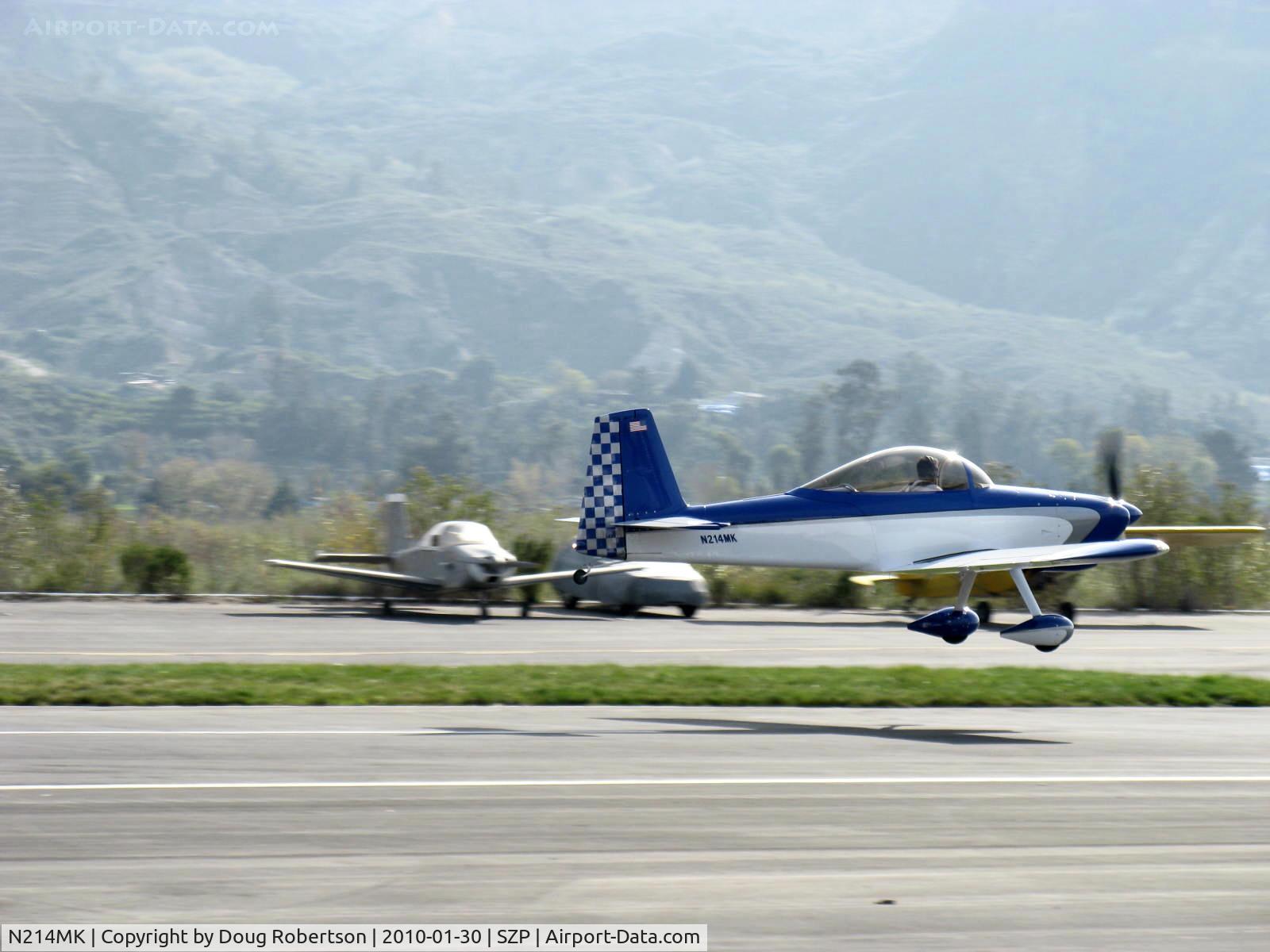 N214MK, 2007 Vans RV-8 C/N 81855, 2007 Margheritis VAN's RV-8, Lycoming O-360-B1A 180 Hp, this fast accelerating low attitude takeoff the length of the runway was followed by an impressive zoom climbout