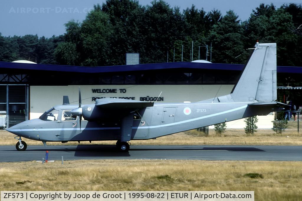 ZF573, Britten-Norman Islander CC.2A C/N 2034, Not much of a guess where this picture was taken. The shuttle between RAF Northolt and RAF Brüggen.
