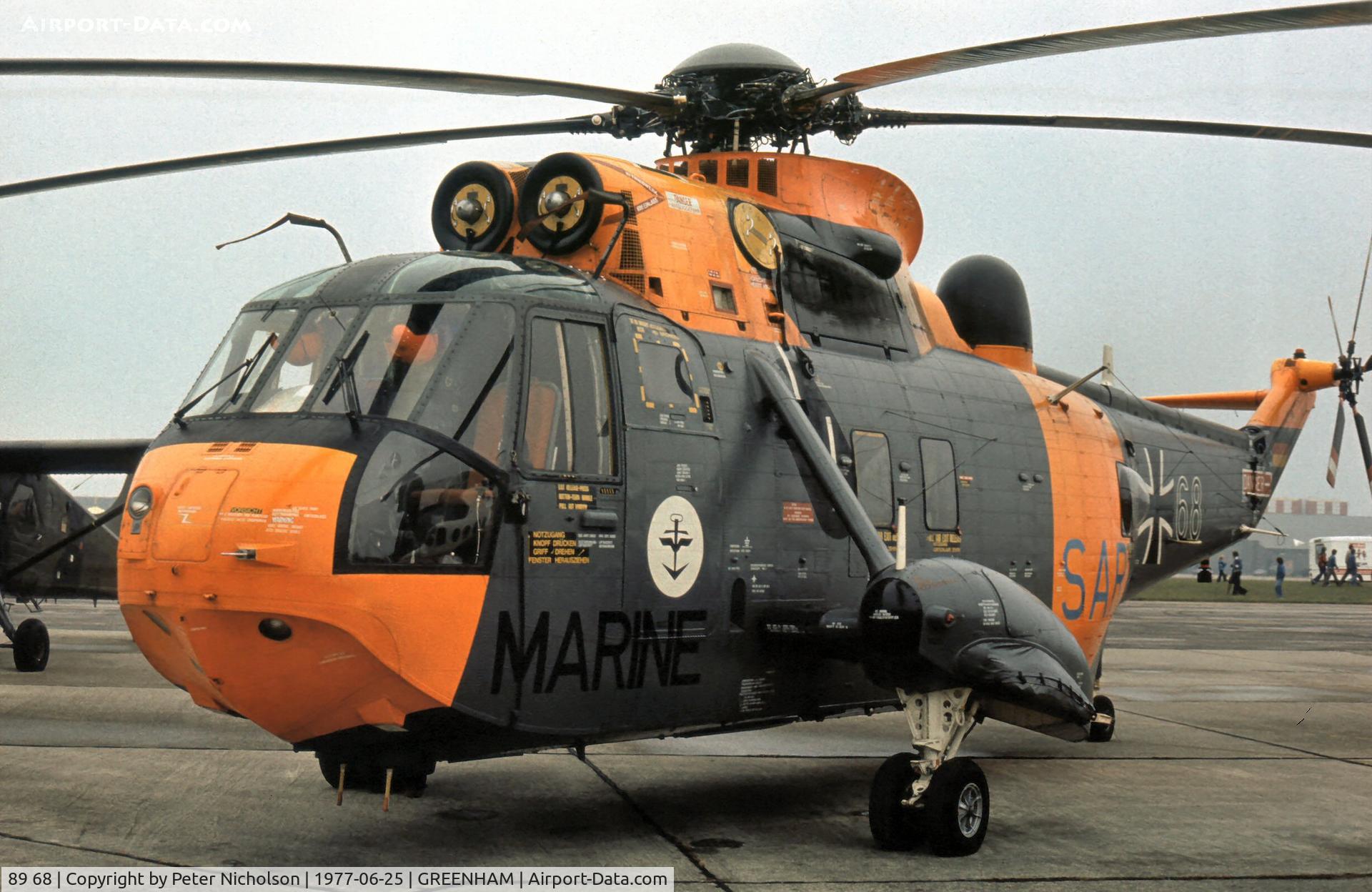 89 68, Westland Sea King Mk.41 C/N WA772, Sea King Mk.41 of Kreigsmarine MFG-5 on display at the 1977 Intnl Air Tattoo at RAF Greenham Common.
