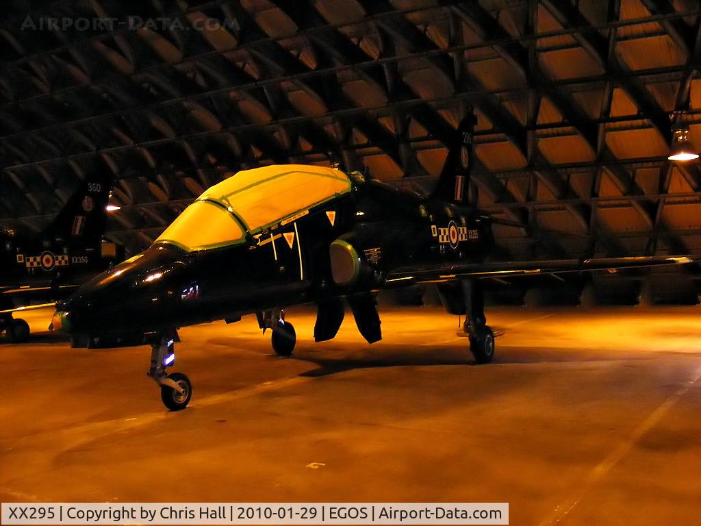 XX295, 1979 Hawker Siddeley Hawk T.1W C/N 124/312120, in storage at RAF Shawbury