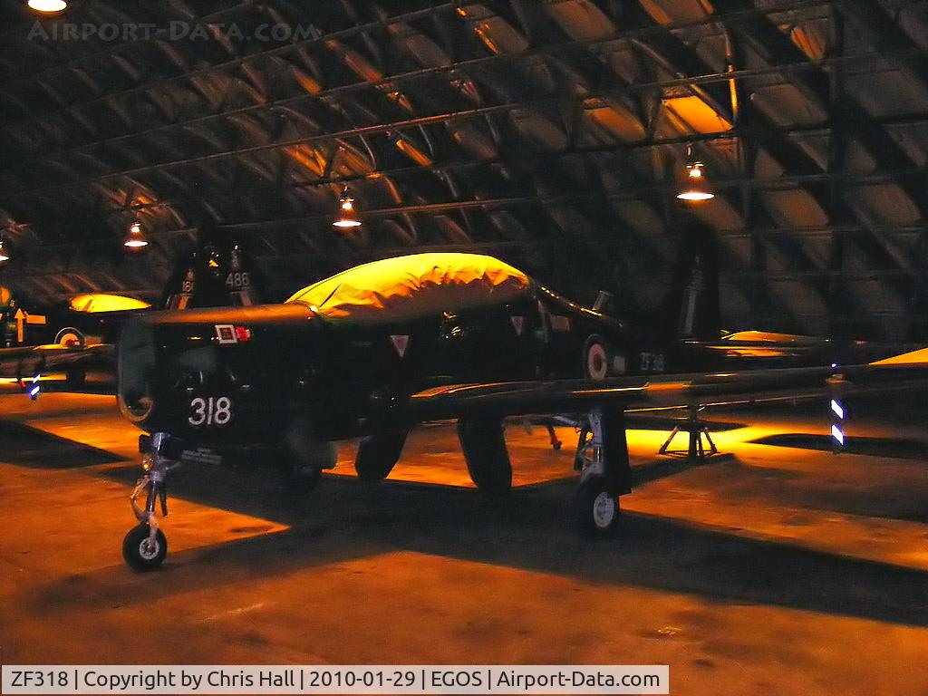 ZF318, 1991 Short S-312 Tucano T1 C/N S099/T70, Shorts Tucano T.1 in storage at RAF Shawbury