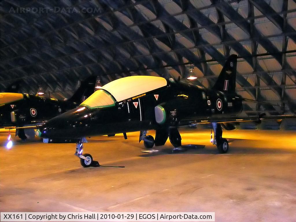 XX161, 1976 Hawker Siddeley Hawk T.1 C/N 007/312007, in storage at RAF Shawbury