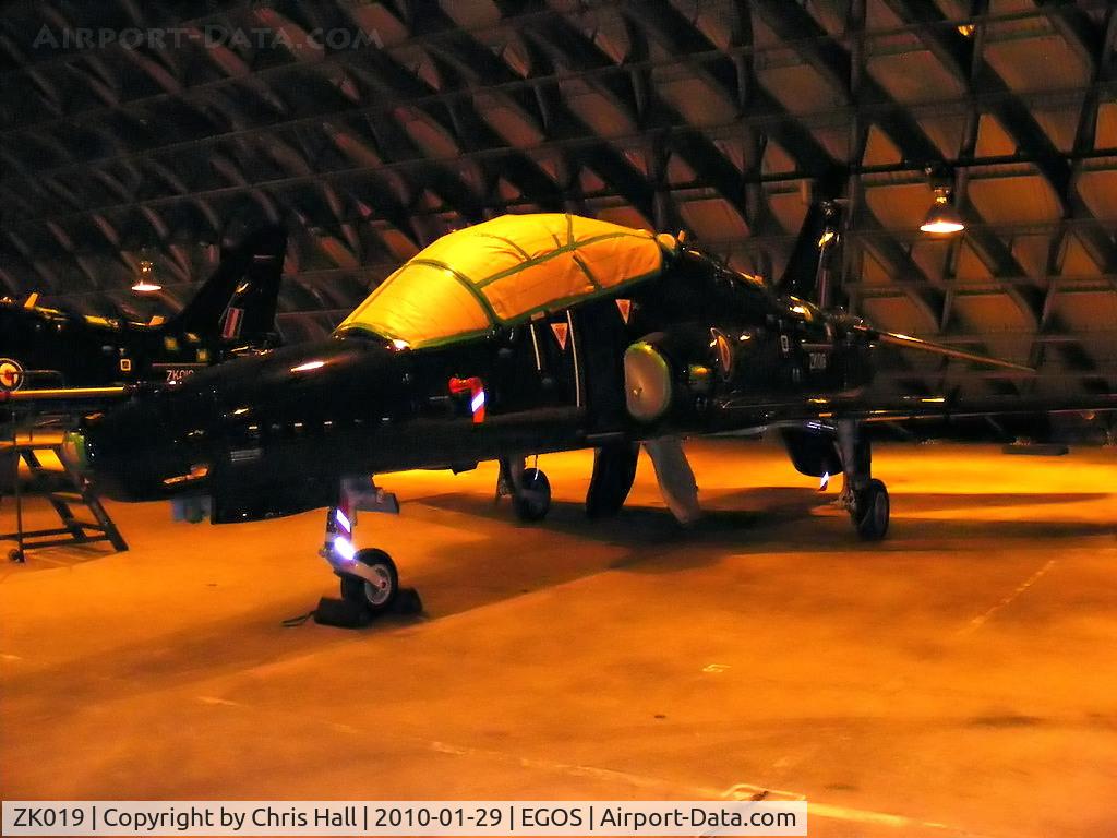 ZK019, 2008 British Aerospace Hawk T2 C/N RT010/1248, in storage at RAF Shawbury