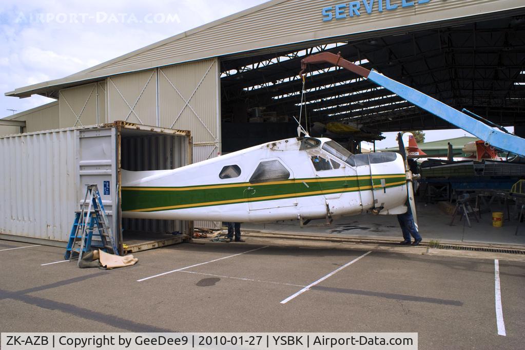 ZK-AZB, 1951 De Havilland Canada DHC-2 Beaver C/N 156, Loading into the container for the trip home to NZ