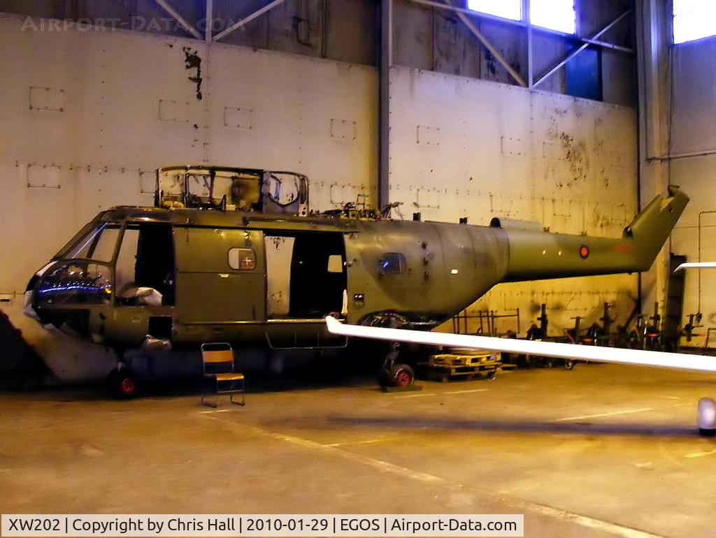 XW202, 1971 Westland Puma HC.1 C/N 1061/F9749, Westland SA.330 Puma HC1 in storage at RAF Shawbury