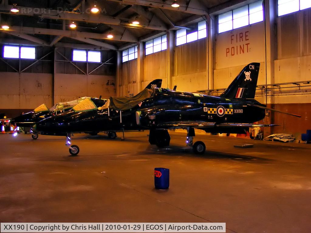 XX190, 1977 Hawker Siddeley Hawk T.1A C/N 037/312037, in storage at RAF Shawbury