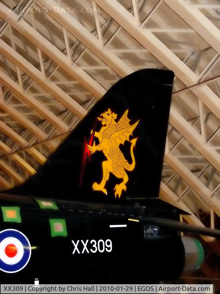 XX309, 1980 Hawker Siddeley Hawk T.1 C/N 144/312134, in storage at RAF Shawbury