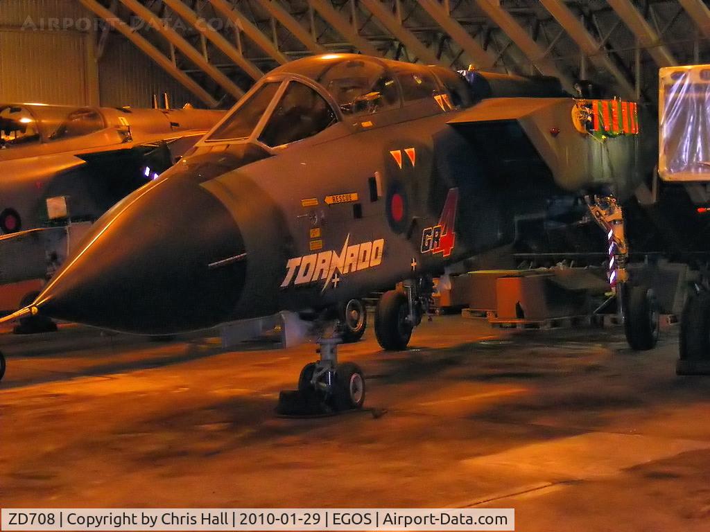 ZD708, 1984 Panavia Tornado GR.4 C/N 321/BS112/3149, in storage at RAF Shawbury