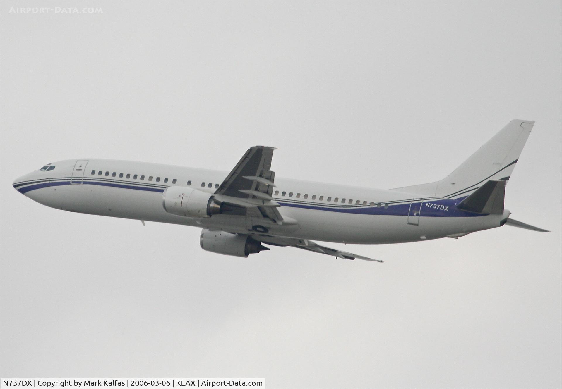 N737DX, 1990 Boeing 737-408 C/N 24804, Pace Airlines Boeing 737-408, 25L departure KLAX.