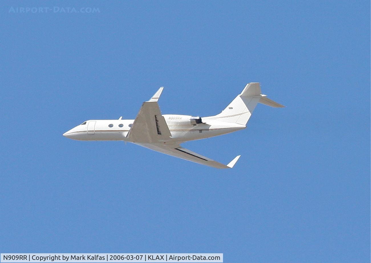 N909RR, 1981 Gulfstream American G-1159A Gulfstream III C/N 332, RAMSEY ASSET MANAGEMENT LLC G-III, 25L departure KLAX.