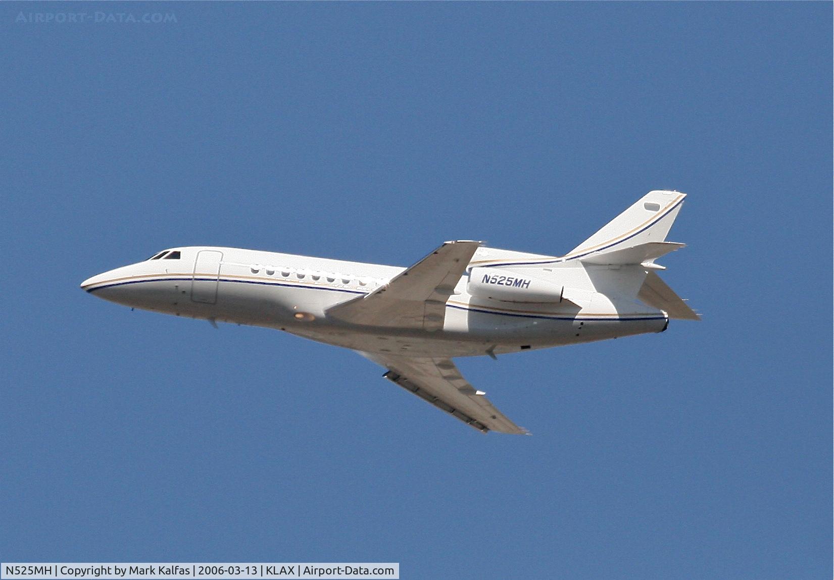 N525MH, 1992 Dassault Falcon 900B C/N 113, HM LLC FALCON 900, 25L departure KLAX.