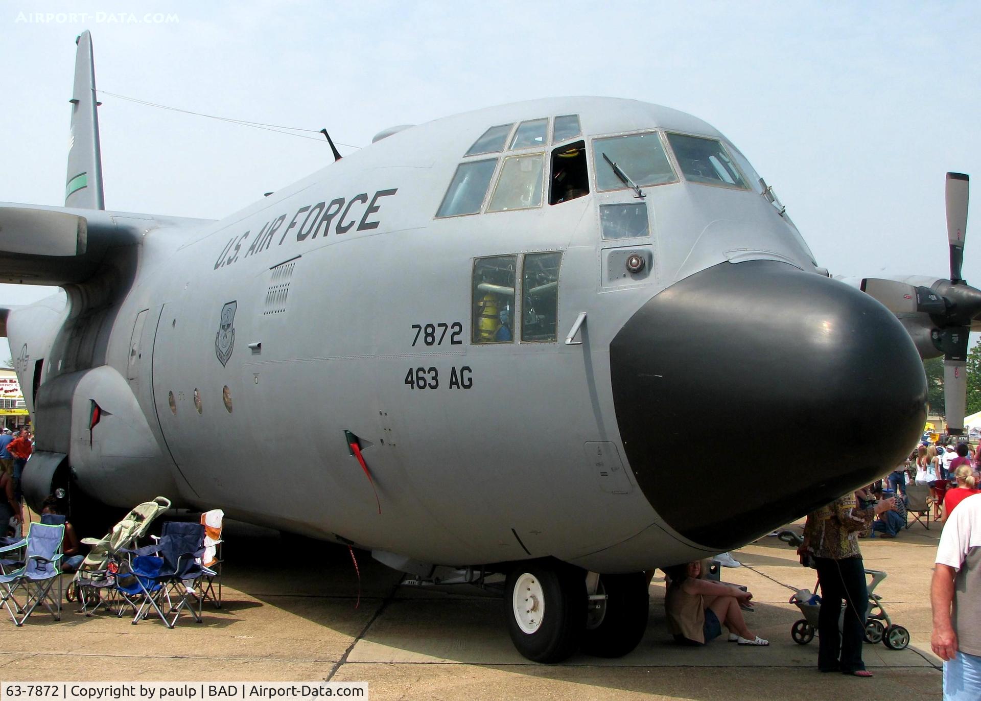 63-7872, 1963 Lockheed C-130E Hercules C/N 382-3942, At Barksdale Air Force Base.