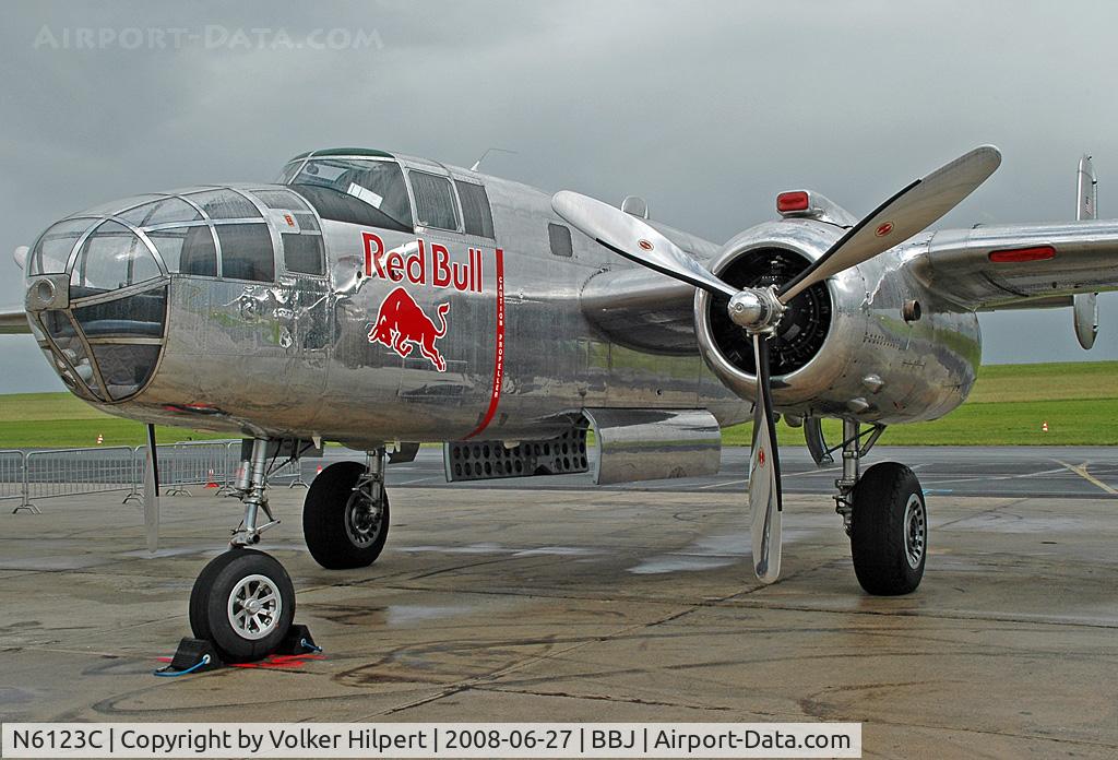 N6123C, 1945 North American B-25J-30-NC Mitchell Mitchell C/N 108-47647, Red Bull