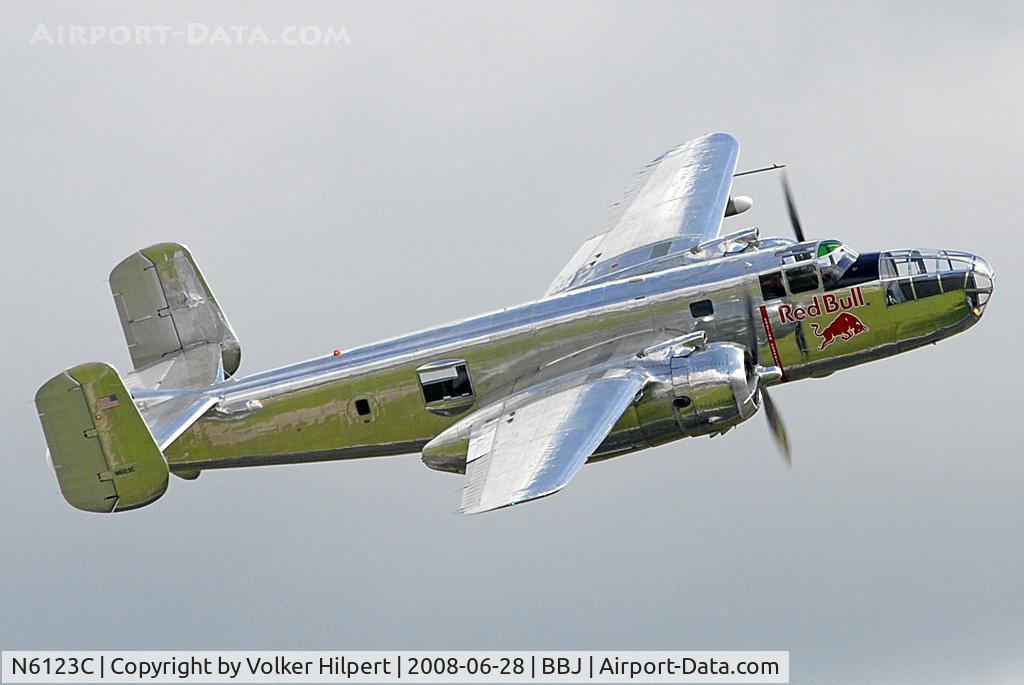 N6123C, 1945 North American B-25J-30-NC Mitchell Mitchell C/N 108-47647, Red Bull