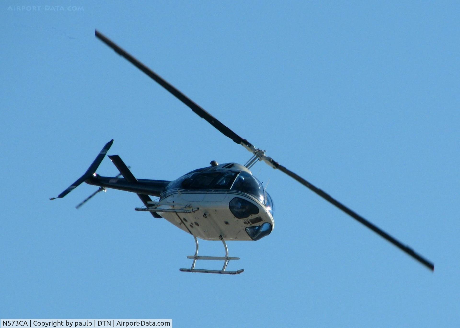 N573CA, 1975 Bell 206B JetRanger C/N 1785, At Downtown Shreveport.
