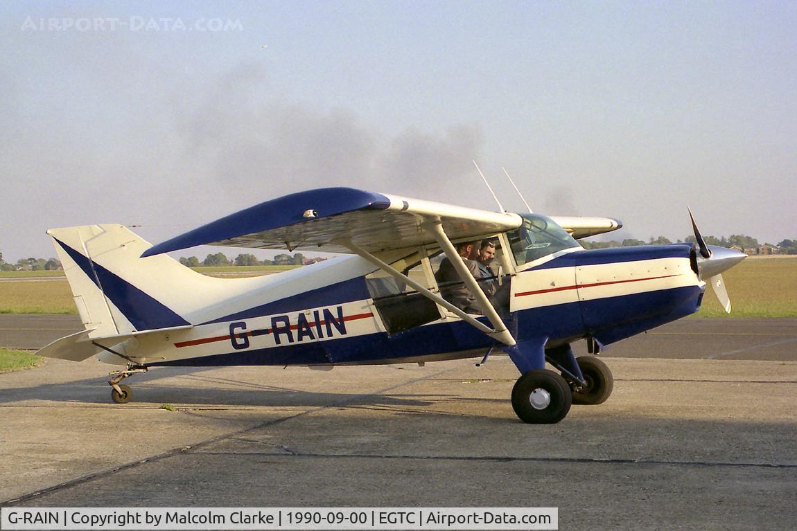 G-RAIN, 1979 Maule M-5-235C Lunar Rocket C/N 7262C, Maule M-5-235C Lunar Rocket at Cranfield Airport in 1990.