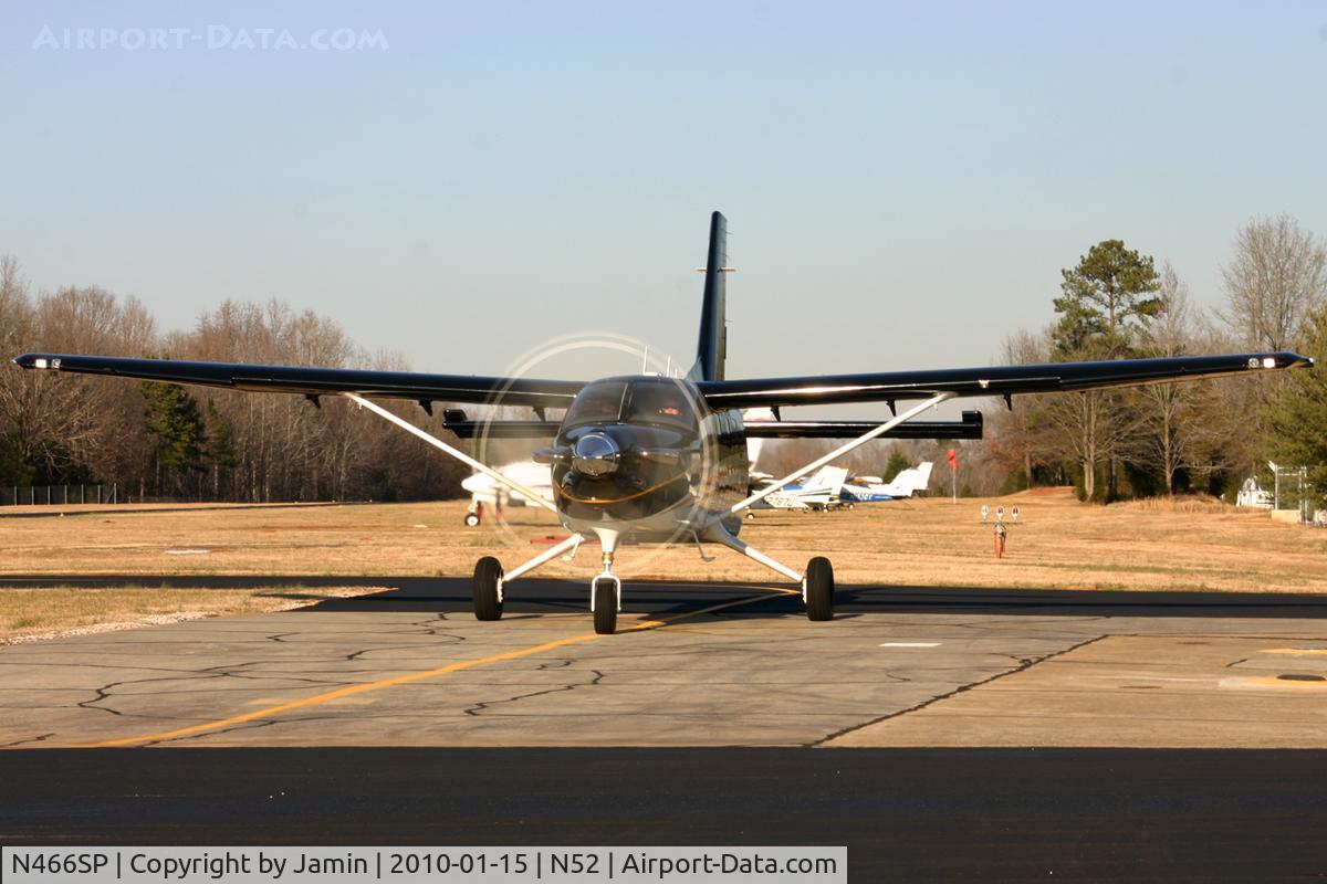 N466SP, 2009 Quest Kodiak 100 C/N 100-0015, Pulling onto the ramp after a GPS approach and a short landing.