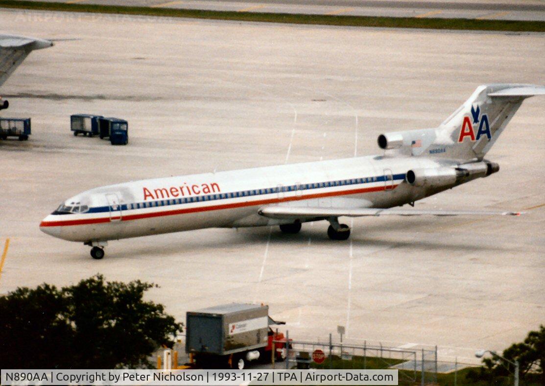 N890AA, 1980 Boeing 727-223 C/N 22006, Boeing 727-223 of American Airlines at Tampa in November 1993.