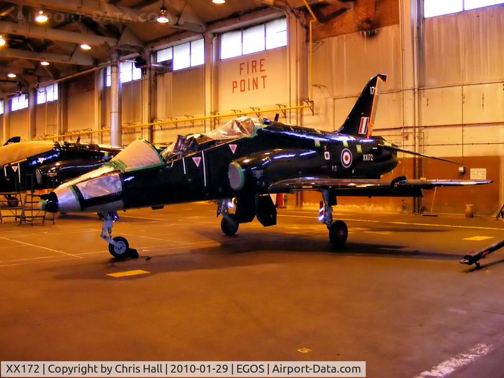 XX172, 1977 Hawker Siddeley Hawk T.1 C/N 019/312019, in storage at RAF Shawbury