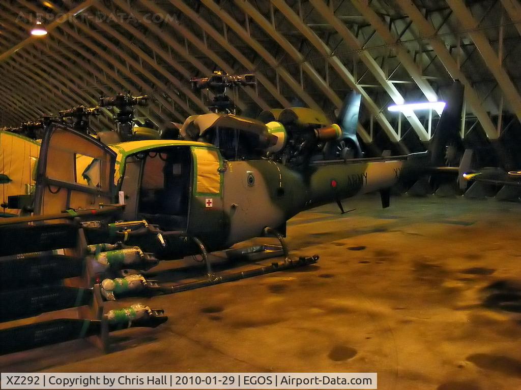 XZ292, 1976 Westland SA-341B Gazelle AH1 C/N 1502, Aerospatiale Gazelle AH.1 in storage at RAF Shawbury