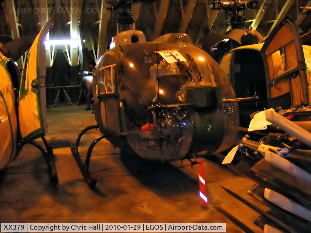 XX379, 1974 Westland SA-341B Gazelle AH1 C/N 1261, Aerospatiale Gazelle AH.1 in storage at RAF Shawbury