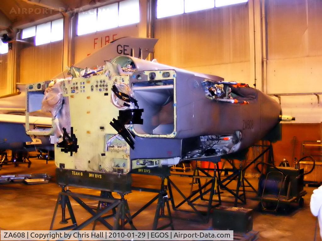 ZA608, 1982 Panavia Tornado GR.4 C/N 141/BS045/3072, Tornado F.3 being reduced to spares at RAF Shawbury