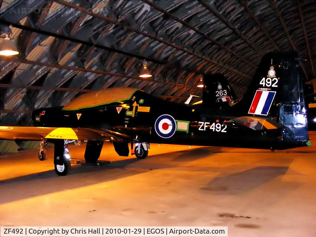 ZF492, 1992 Short S-312 Tucano T1 C/N S153/T124, in storage at RAF Shawbury