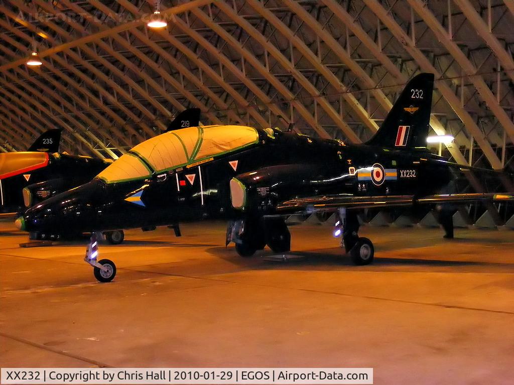 XX232, 1978 Hawker Siddeley Hawk T.1 C/N 068/312068, in storage at RAF Shawbury