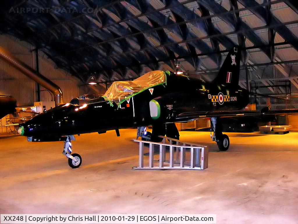 XX248, 1978 Hawker Siddeley Hawk T.1A C/N 084/312084, in storage at RAF Shawbury