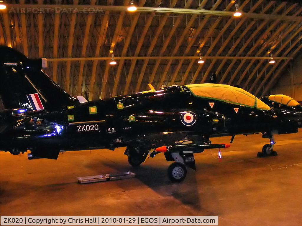 ZK020, 2009 British Aerospace Hawk T2 C/N RT011/1249, in storage at RAF Shawbury