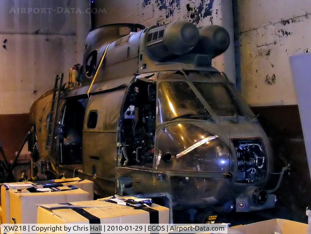 XW218, 1971 Westland Puma HC.1 C/N 1139, Westland SA.330 Puma HC1 in storage at RAF Shawbury