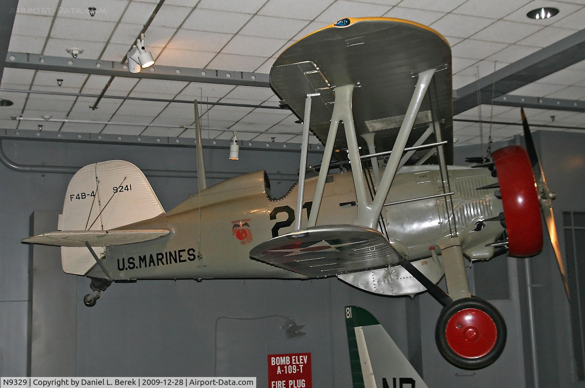 N9329, 1940 Boeing F4B-4 C/N 1757, This beautiful aircraft is now on display at the National Air and Space Museum, Washington, DC.  Registration was NR9329, she is currently displayed as an aircraft belonging to VF-9M.