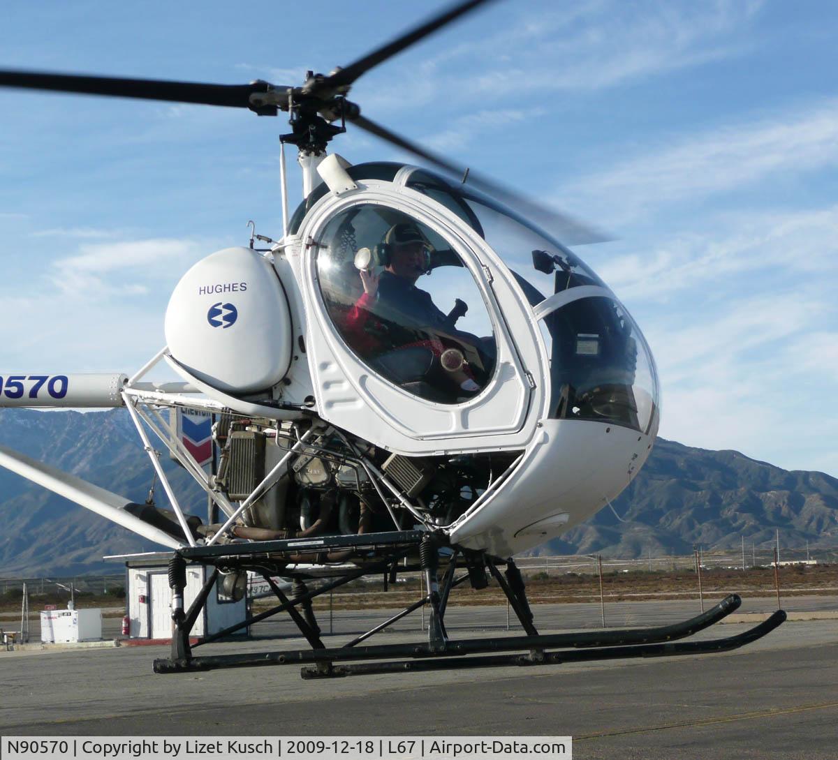 N90570, Hughes 269C C/N 1180736, Western Helicopters ramp