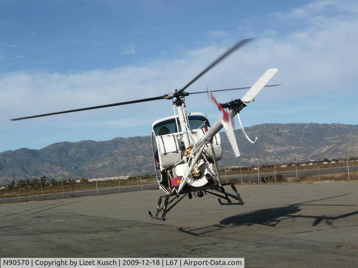 N90570, Hughes 269C C/N 1180736, Western Helicopters ramp