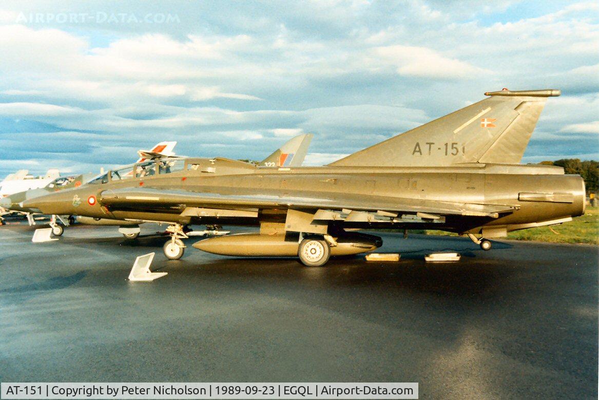 AT-151, 1971 Saab TF-35 Draken C/N 35-1151, Sk-35XD Draken of Esk 729 Royal Danish Air Force on display at the 1989 RAF Leuchars Airshow.