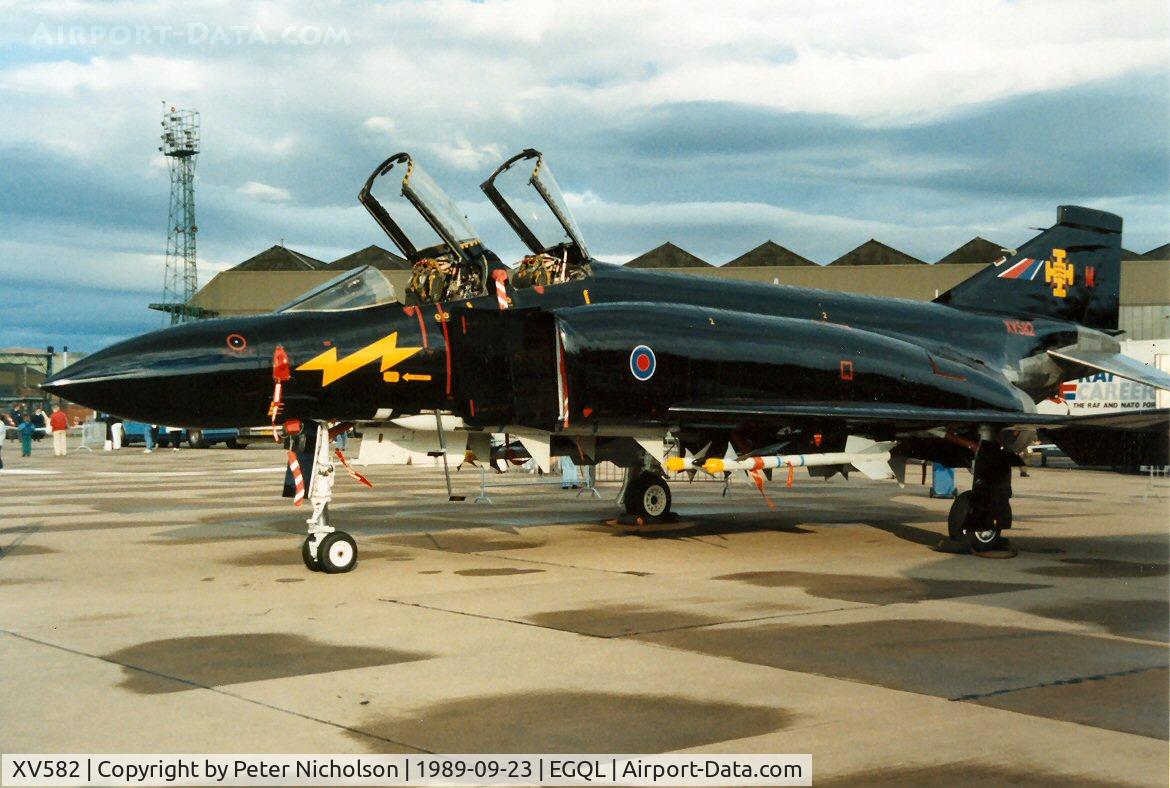 XV582, 1969 McDonnell Douglas Phantom FG1 C/N 3253/9336, Phantom FG.1 of 111 Squadron, affectionately known as Black Mike, on display at the 1989 RAF Leuchars Airshow.