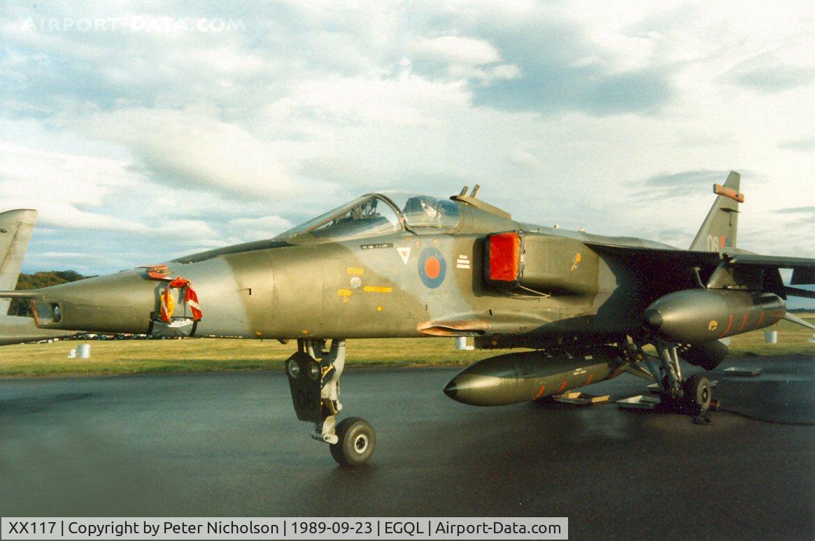 XX117, 1973 Sepecat Jaguar GR.1A C/N S.10, Jaguar GR.1A of 226 Operational Conversion Unit based at RAF Lossiemouth on display at the 1989 RAF Leuchars Airshow.