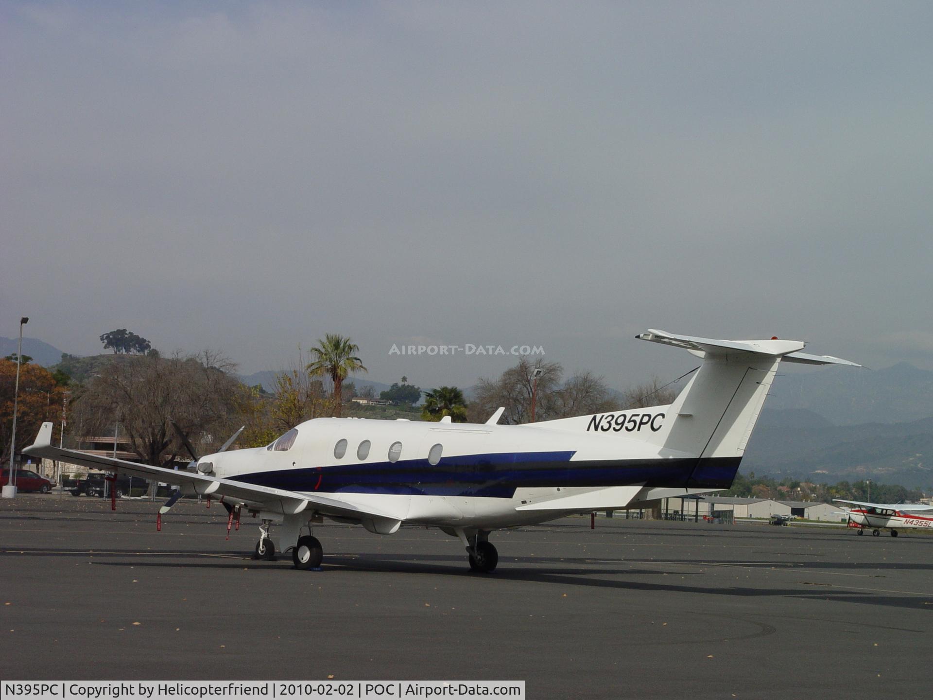 N395PC, 2001 Pilatus PC-12/45 C/N 395, Parked in transient parking