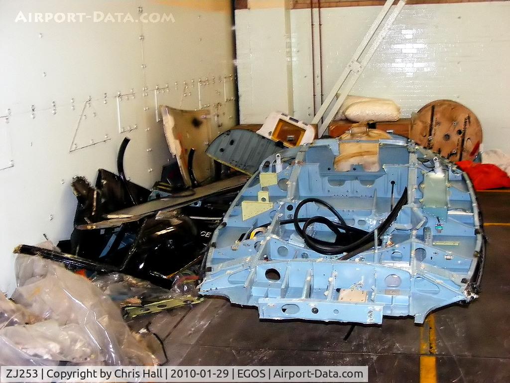 ZJ253, 1997 Eurocopter AS-350BB Squirrel HT2 Ecureuil C/N 3052, remains of Eurocopter Squirrel HT2