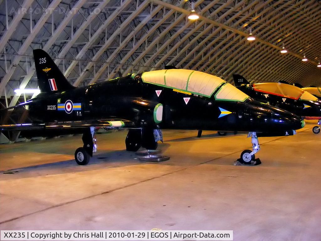 XX235, 1978 Hawker Siddeley Hawk T.1W C/N 071/312071, in storage at RAF Shawbury
