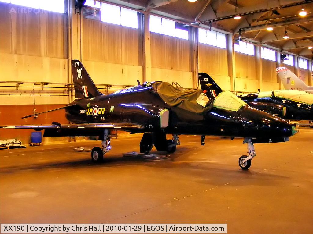 XX190, 1977 Hawker Siddeley Hawk T.1A C/N 037/312037, in storage at RAF Shawbury