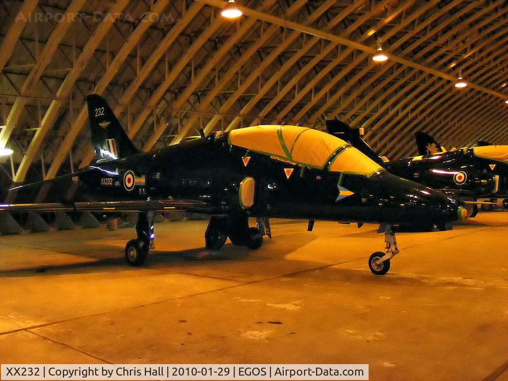 XX232, 1978 Hawker Siddeley Hawk T.1 C/N 068/312068, in storage at RAF Shawbury