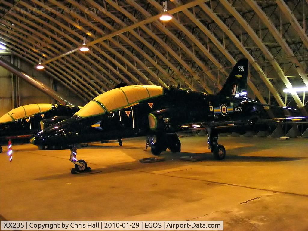 XX235, 1978 Hawker Siddeley Hawk T.1W C/N 071/312071, in storage at RAF Shawbury