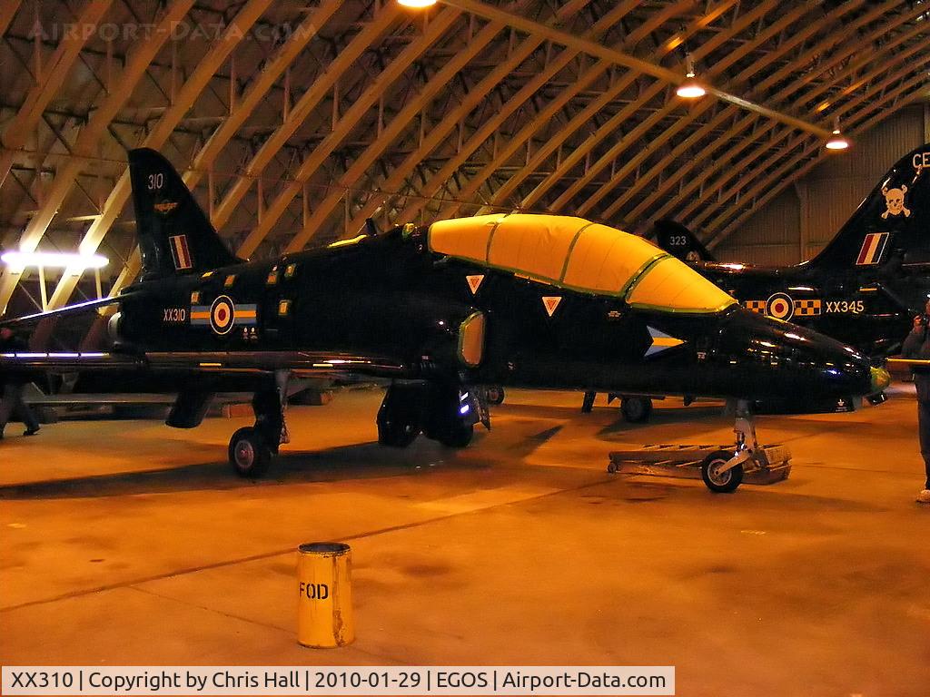 XX310, 1980 Hawker Siddeley Hawk T.1W C/N 145/312135, in storage at RAF Shawbury